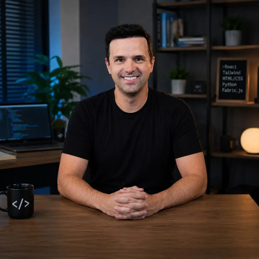 Founder of Steady Digital Marketing at his desk